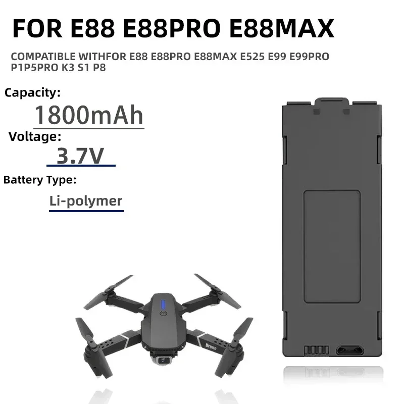 1-10pcs E99 Pro Drone Battery  - Eachine Drone E58 recension och pris